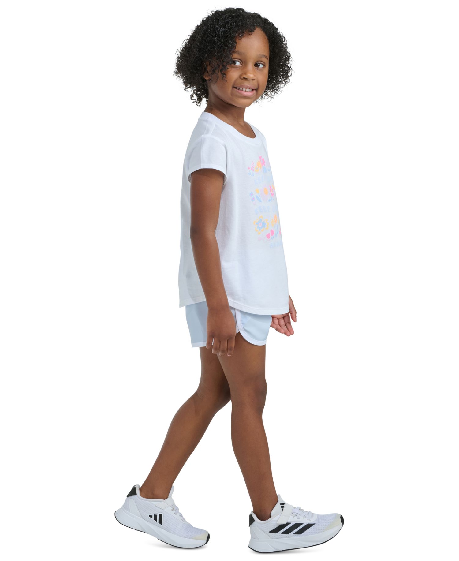 Girls' 2T-6X Short-Sleeve T-Shirt and Woven Shorts, 2-Piece Set
