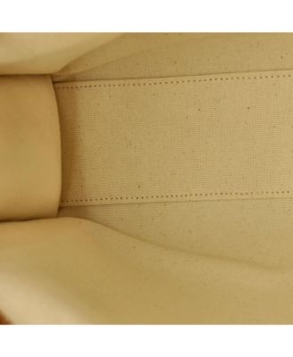 Large Vertical Cabas Tote Canvas with Leather