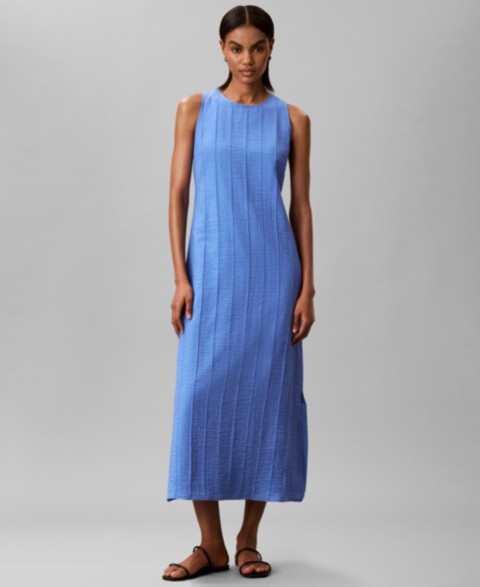 Женские платья Calvin Klein Women's Sleeveless Crew-Neck Long Shift Dress