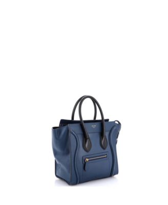 Micro Bicolor Luggage Bag Leather