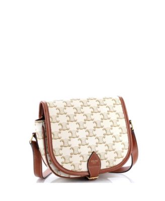 Medium Folco Bag Triomphe Coated Canvas