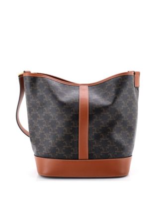 Medium Bucket Bag Triomphe Coated Canvas