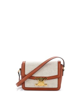 Teen Triomphe Shoulder Bag Canvas with Leather