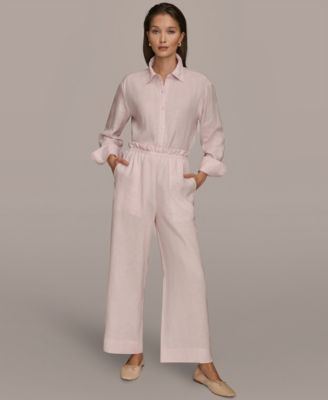 Women's High-Rise Relaxed Linen Pants
