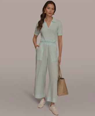 Women's High-Rise Relaxed Linen Pants