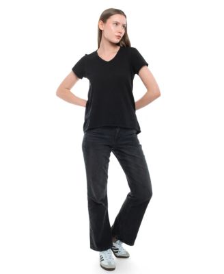 Women's Short Sleeve Shrunken Boyfriend Tee