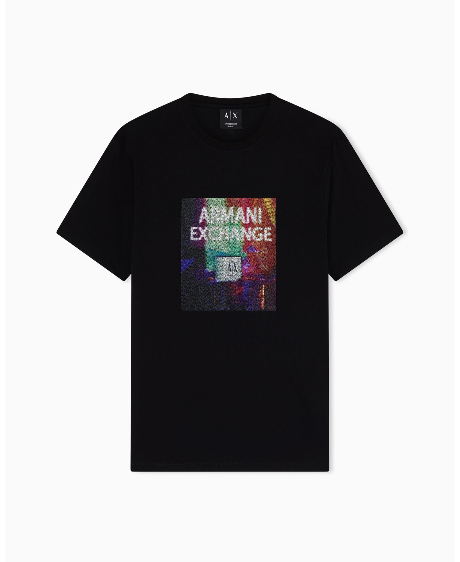 Men's Short Sleeve Jersey Colorful Box Logo T-Shirt