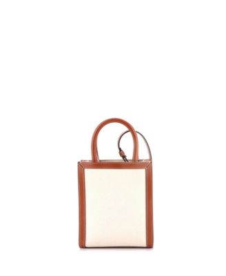 Mini Sulky Vertical Cabas Tote Canvas with Leather