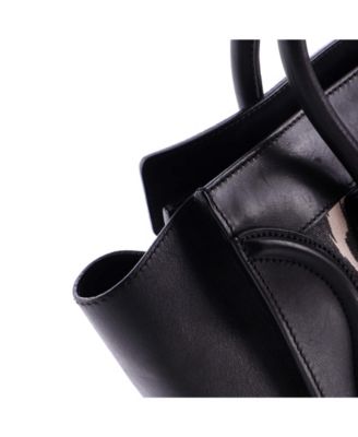 Mini Luggage Bag Printed Canvas and Leather