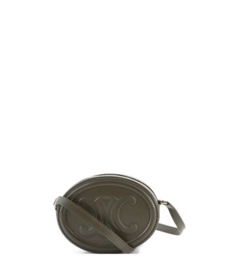 Mini Triomphe Oval Crossbody Bag Leather