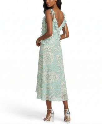 Women's V-Neck Floral Midi Dress