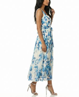 Women's Sleeveless Square Neck Midi Dress