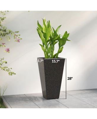 28" Tall Planters, Set of 3 Tape Outdoor Planters,