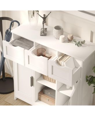 Storage Cabinets, Wooden Floor Cabinet, with Drawers and Shelves Storage Cabinets, Accent