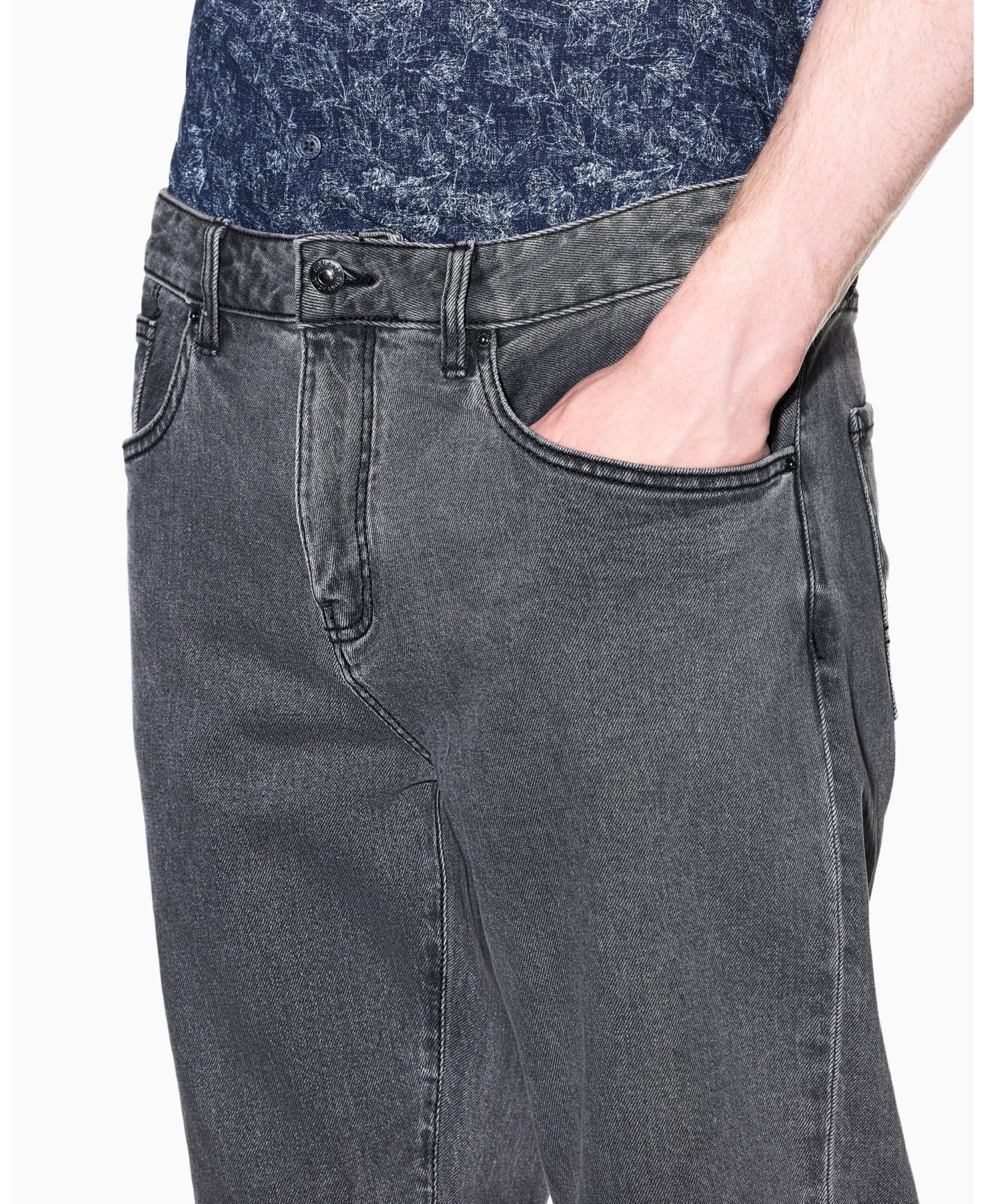 Мужские джинсы A|X Armani Exchange J13 Comfort Slim Stretch Cotton Denim, цвет: Средний серый джинсовый — фото 4