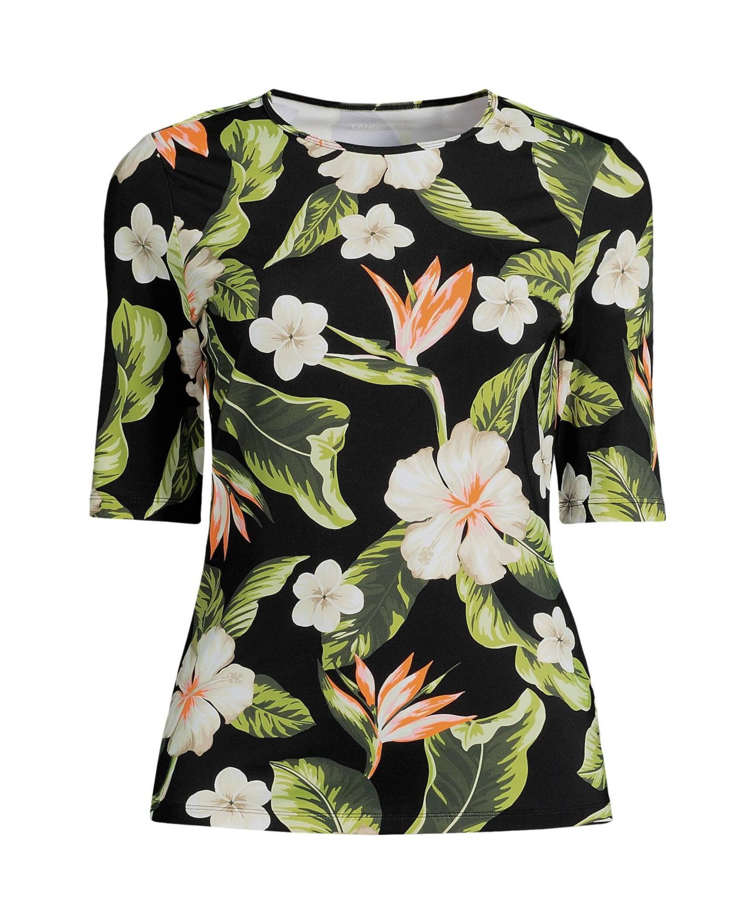 Women's SunShade UPF 50 Elbow Sleeve Rash Guard Swim Tee