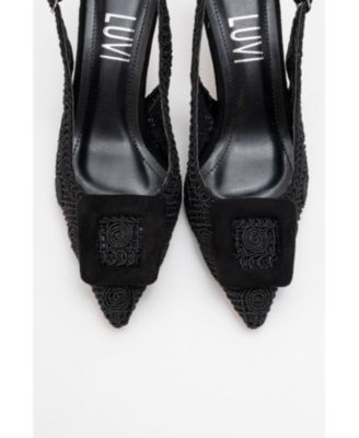 Women's Ensley Knitted Buckled Pointed Toe Pump