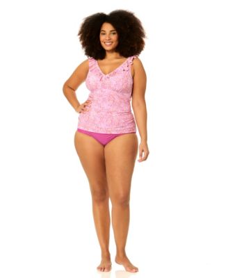 Plus Size Andressa V-Neck Swim Tankini Top