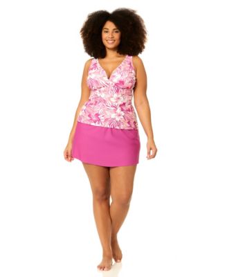 Plus Size Tanzania Adjustable-Strap Swim Tankini Top