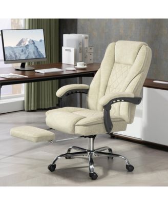 Massage Office Chair with Foot Rest Executive Chair 6 Vibration Points and Heat Adjustable Height