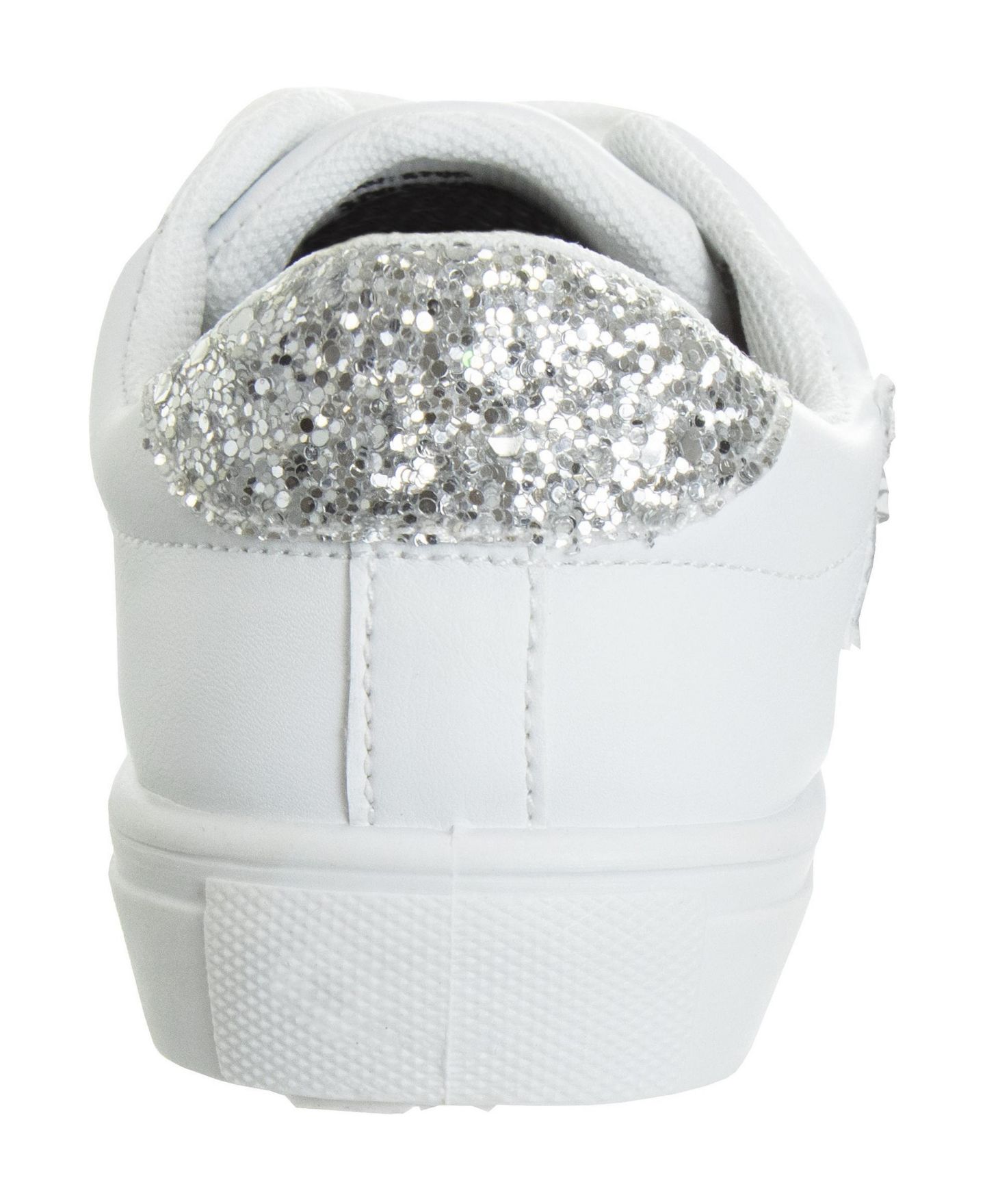 Кроссовки Kensie Girl Kensie Lace Up Glittery Casual Stylish Fashionable Comfortable Durable Sneakers для девочек, цвет: Белый — фото 3