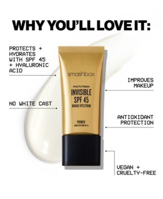 Photo Finish Invisible SPF 45 Broad Spectrum Primer, 1.3 oz.