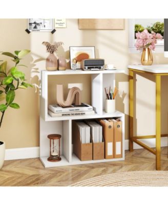 3 Tier Small Space Bookshelf with Display Shelf Organizer