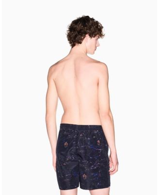 Men's Flower Print Swim Trunk