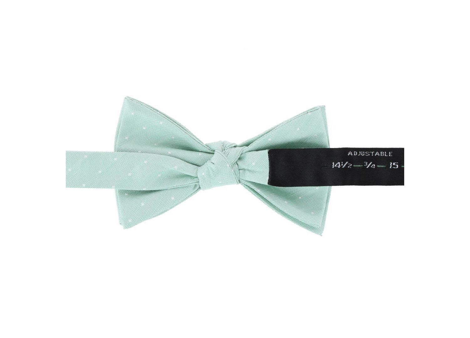 Men's Churchill Chambray Polka Dot Linen Blend Bow Tie
