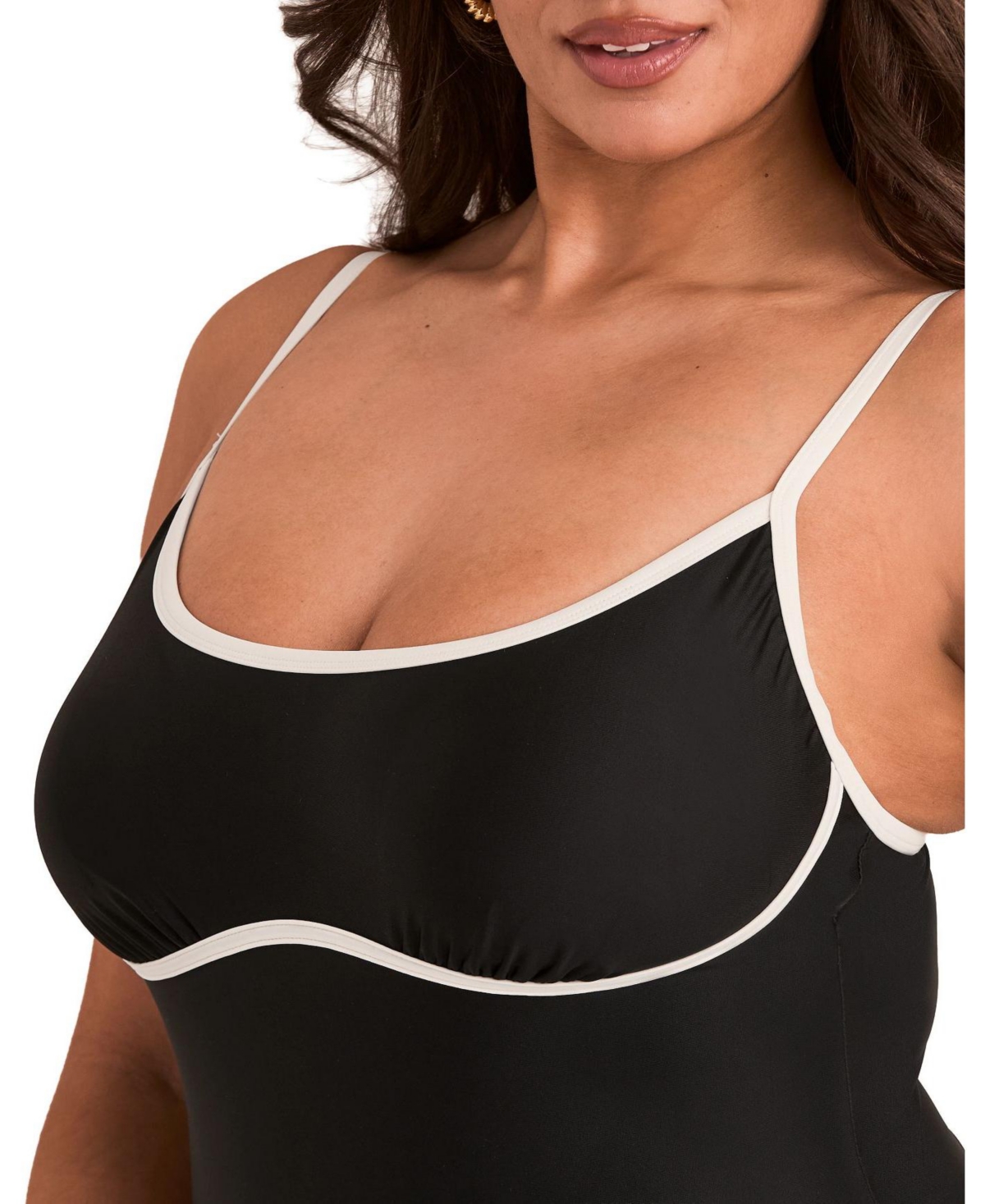 Adore Me Plus Rye Swimwear One Piece Swimsuit