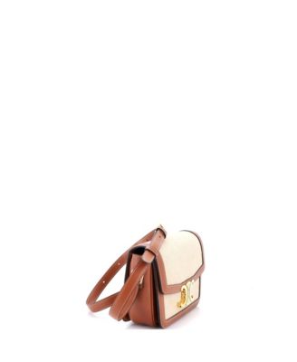 Teen Triomphe Shoulder Bag Canvas with Leather