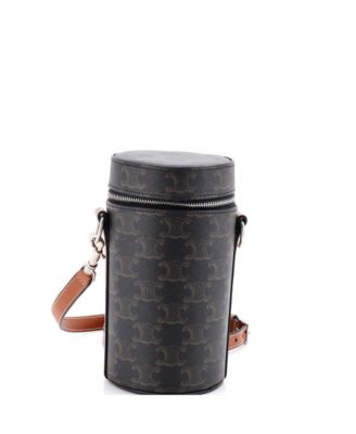 Vertical Cylinder Bag Triomphe Coated Canvas