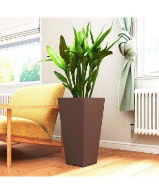 23" Tall Planters, Set of 2 Tape Outdoor Planters,