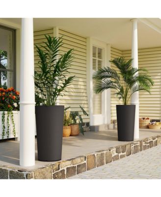 29 Inch Tall Planters, Set of 2 Plastic Flower Pots,