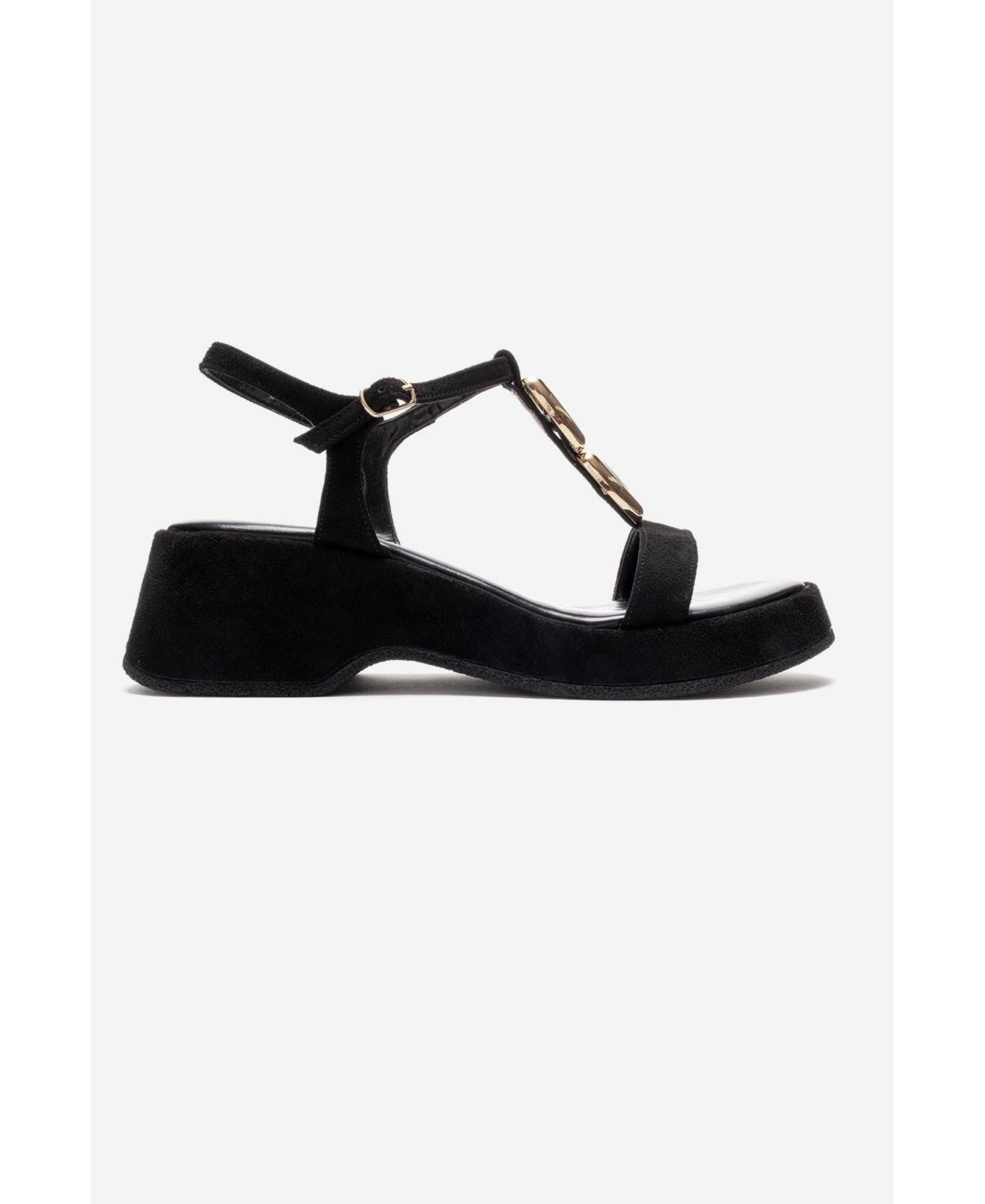 Женские сандалии Prologue Shoes Shoes Matt Platform, цвет: Чёрный замшевый — фото 6