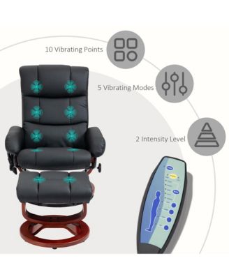 Massage Recliner Chair with Ottoman and Remote Control