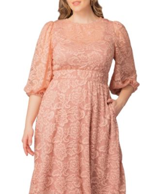 Plus Size Hepburn Lace Cocktail Dress