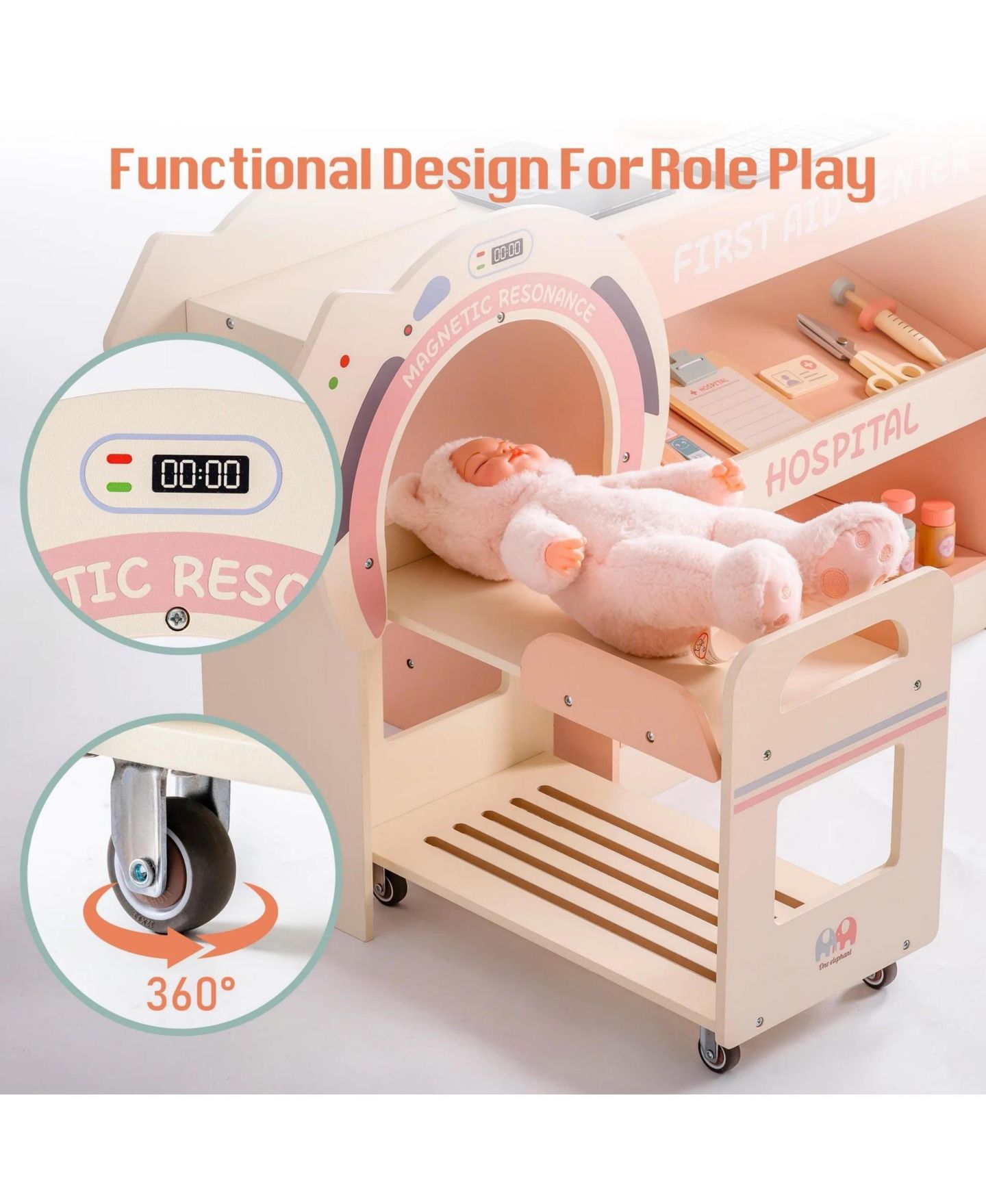 Детский игровой набор Robotime Emergency Center Doctor Nurse Realistic Pretend Play Set, от 3 лет — фото 6