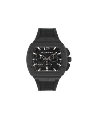 Men's Black Stainless Steel Bracelet Watch, 42mm