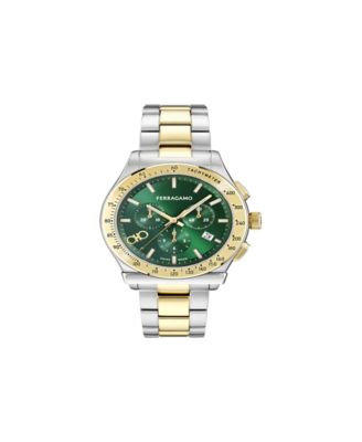 Men's Two-Tone Stainless Steel Bracelet Watch, 42mm