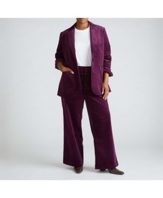 Plus Size Corduroy Blazer