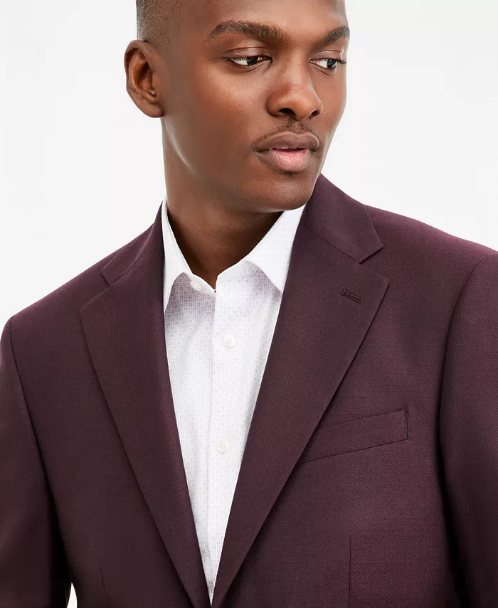 Men's Slim-Fit Wool-Blend Suit Jacket - thumbnail 7