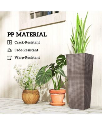 Set of 2 Tall Planters for Outdoor Plants