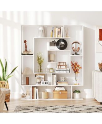 7-Tier Bookshelf Open Display Shelf Rack for Home