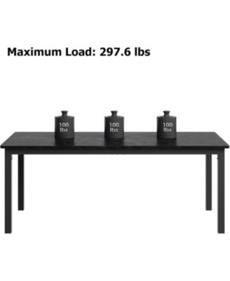 79" Industrial Kitchen Table with Metal Legs for 6, Waterproof Surface, Easy Assembly