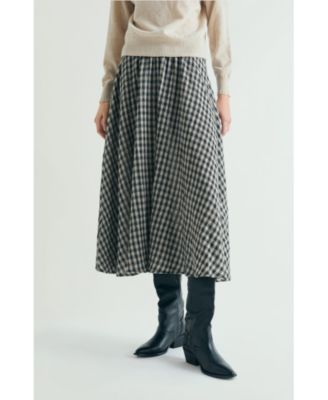 Women's Plaid Midi Skirt