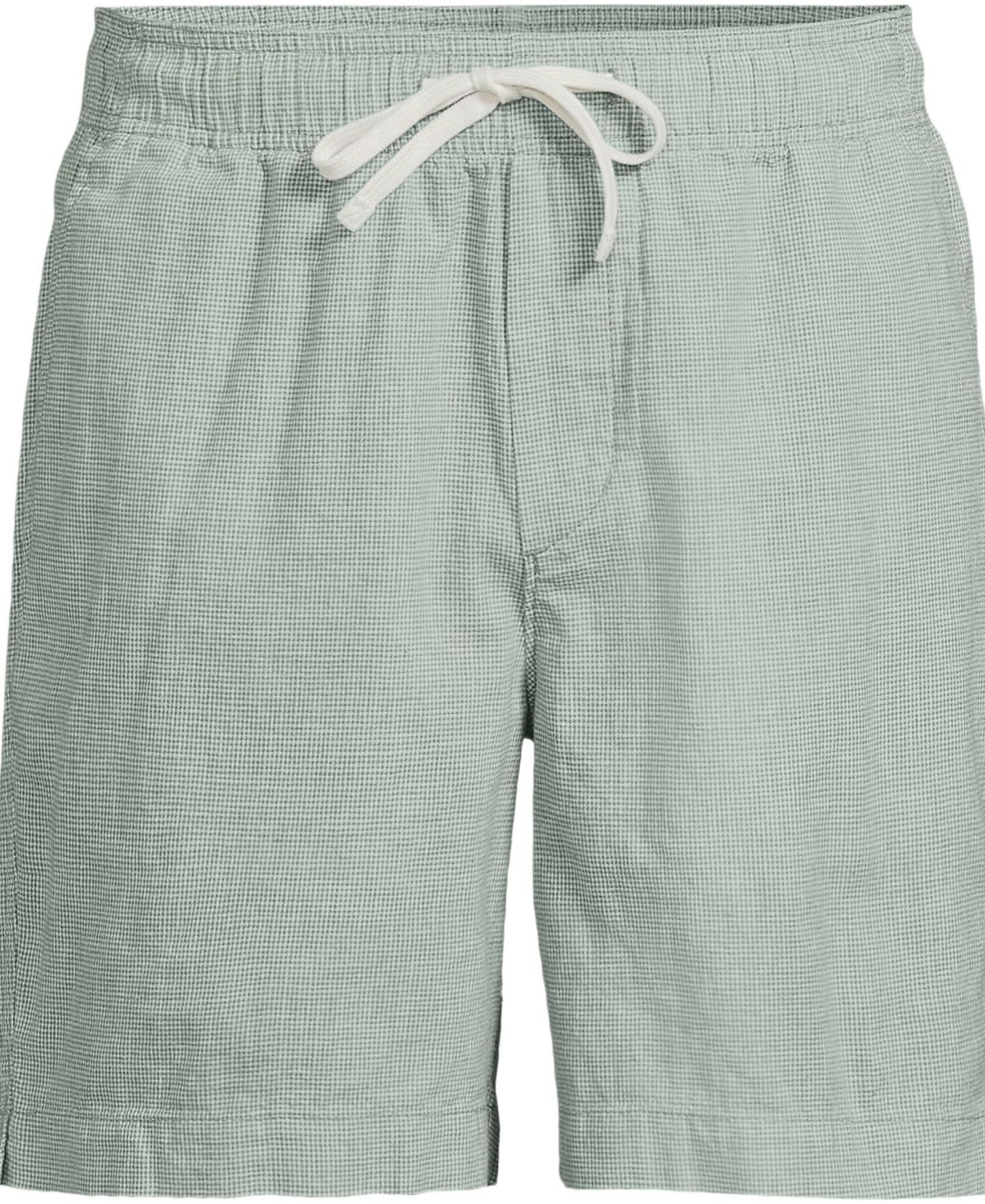 Мужские шорты Lands' End 7" Linen Blend Pull On Deck Short, цвет: Pale Eucalyptus — фото 3