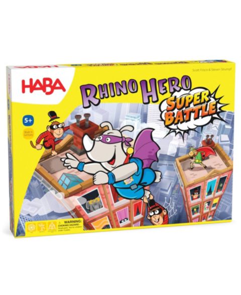 Детская настольная игра Haba Rhino Hero Super Battle 3D Stacking-Strategy Board Game, Ages 5+, цвет: Mutli