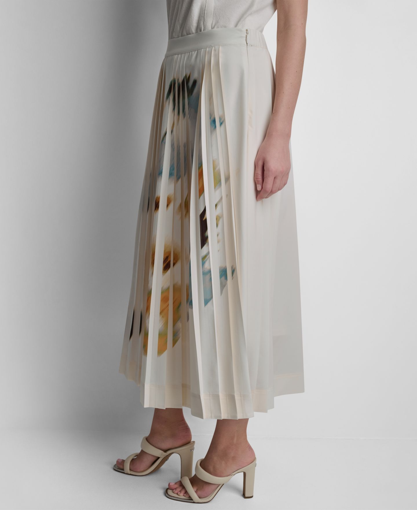 Женская юбка DKNY Printed Pleated Everyday Stretch, цвет: С принтом — фото 3