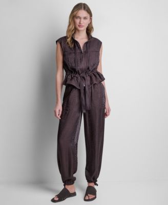 Women's Cap-Sleeve Twinkle Tie-Front Vest and Twinkle Tie-Leg Pants